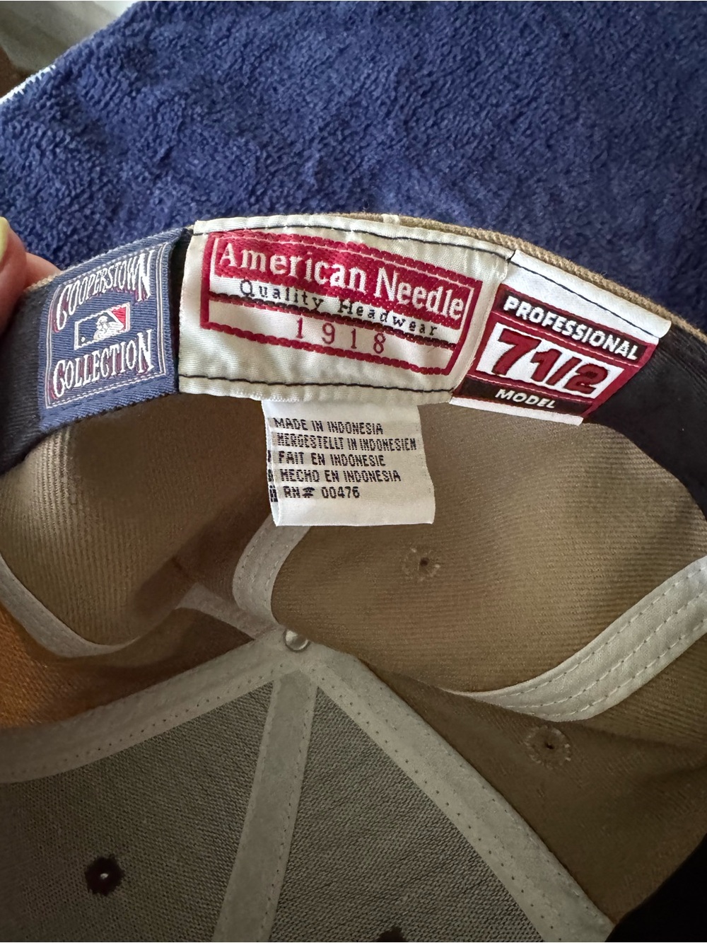 Vintage Cincinnati Reds Hat American Needle 7 1/4 Olive
Green Khaki Tan Mr Red - Picture 5 of 9